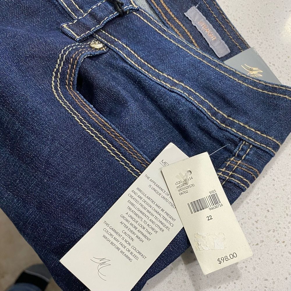 Seven7 Dark Blue Straight Leg Jeans